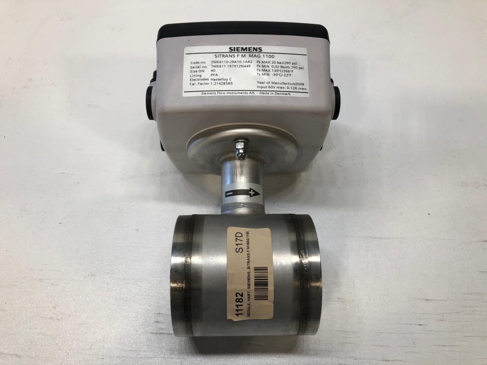 Siemens Sitrans F M MAG 1100 Electromagnetic Flow Sensor 7ME6110-2RA10-1AA2